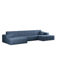 ECKSOFA U-form Wohnzimmer NIMES Stoff VERITA Marineblau - Blau, Holz/Textil (350/168cm) - Kaiser Möbel