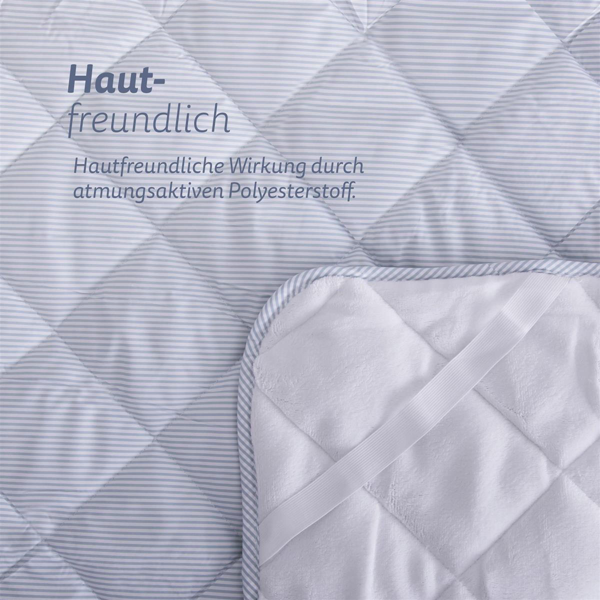 MATRATZENAUFLAGE mit Sommer - u. Winterseite - 180x200cm - Weiß, Textil (180/200cm) - Bestlivings