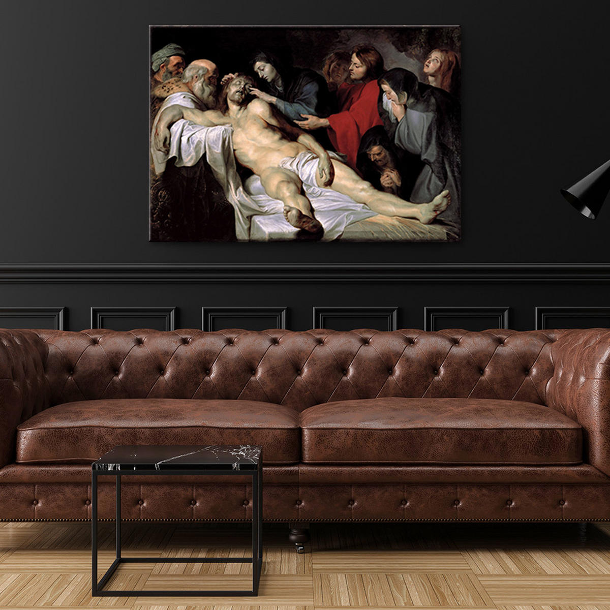 WANDBILD die beweinung des toten christus p. p. rubens - Multicolor, Textil (60/40cm) - Feeby