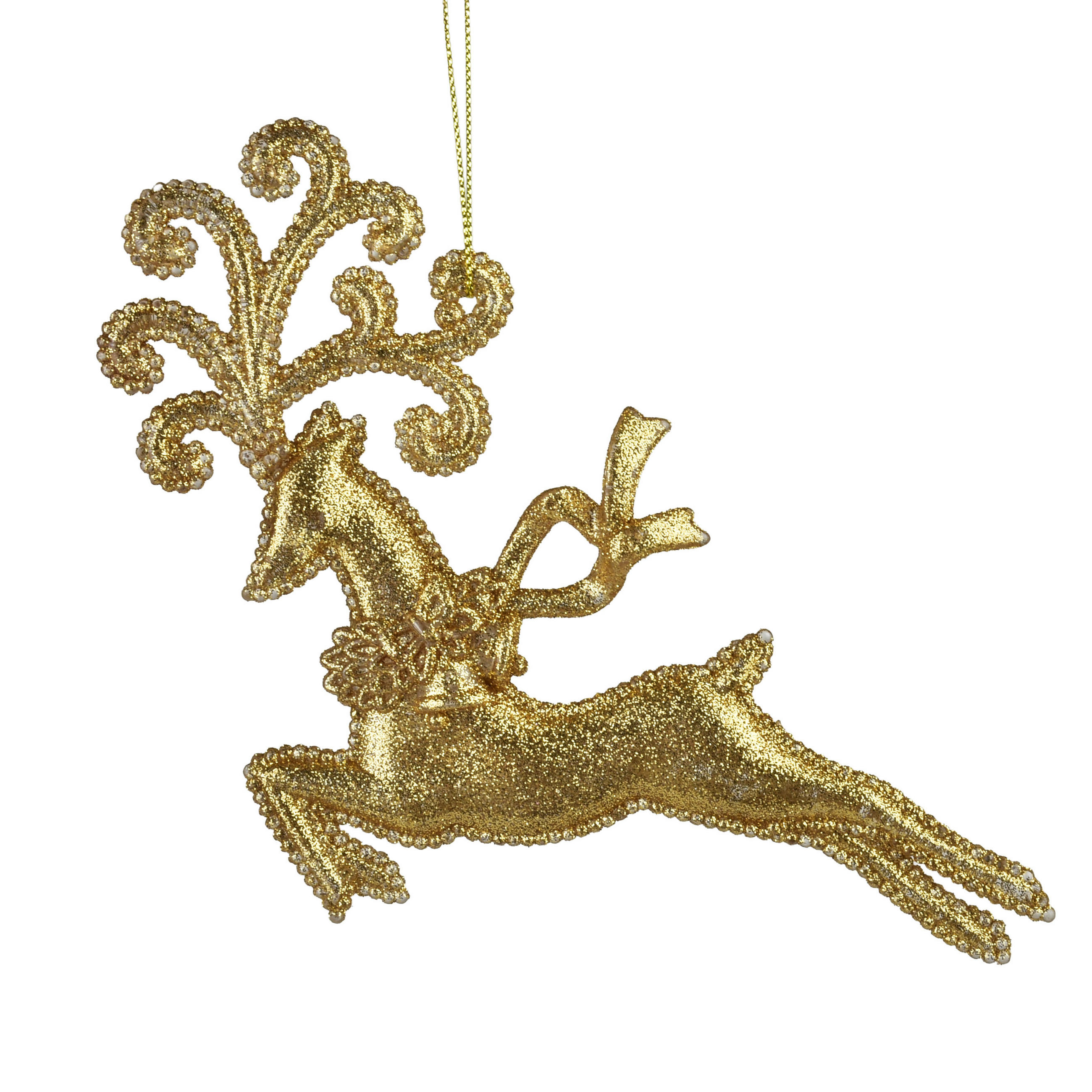 Mondex Weihnachtsbaumanhänger Gold 8x2.5x15 cm