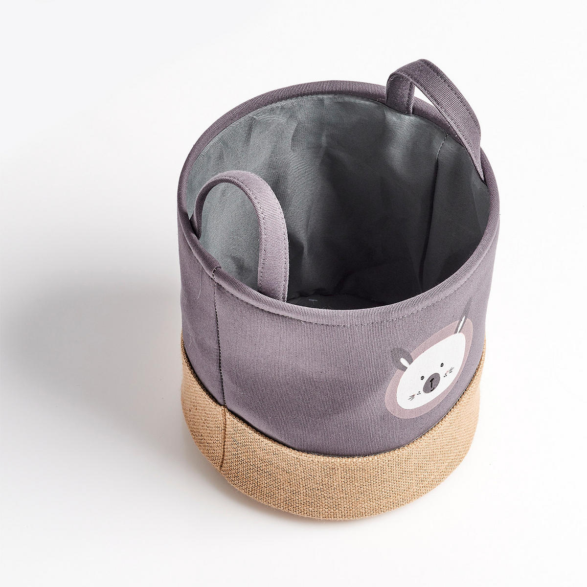 AUFBEWAHRUNGSKORB Hase - Grau, Jute - Ø 25cm - Dunkelgrau, Textil (25/25cm) - Zeller Present