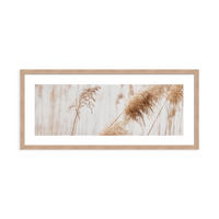POSTER mit Rahmen 70x30 cm Pampasgras Beige - Beige, Holz (71/30cm) - artissimo