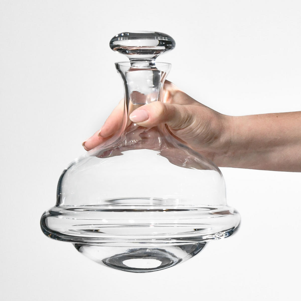 WHISKYKARAFFE MIT STOPPER, 1 Stk., 750 ml, Handgemacht - Transparent, Glas (0.75L) - Krosno Glass