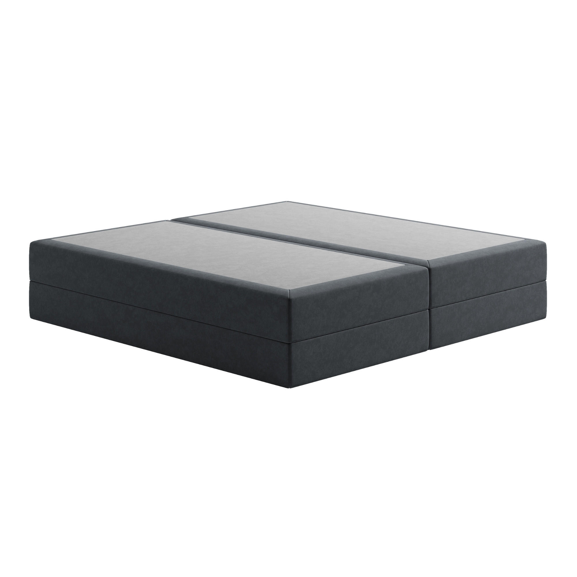 BOXSPRINGBETT mit Bonnell Matratze, 200 x 200 cm, in Dunkelgrau - Anthrazit, Naturmaterialien (200/200cm) - Home Collective