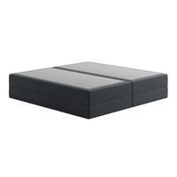 BOXSPRINGBETT mit Bonnell Matratze, 200 x 200 cm, in Dunkelgrau - Anthrazit, Naturmaterialien (200/200cm) - Home Collective