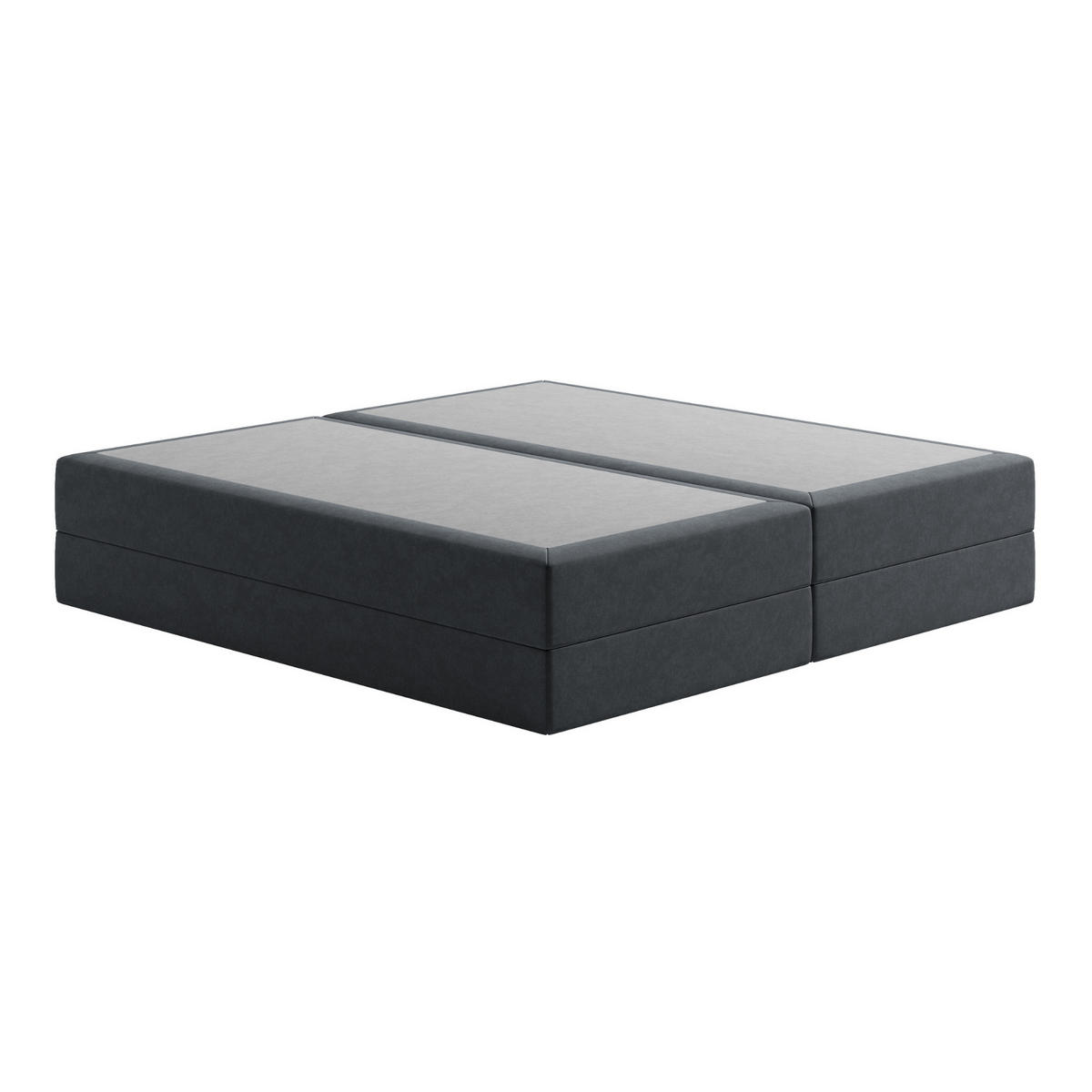 BOXSPRINGBETT mit Bonnell Matratze, 200 x 200 cm, in Dunkelgrau - Anthrazit, Naturmaterialien (200/200cm) - Home Collective