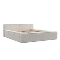 POLSTERBETT Casto mit Stauraum 140/200 cm Creme im Bonita Stoff - Creme/Schwarz, Holz/Holzwerkstoff (140/200cm) - AltaBeds