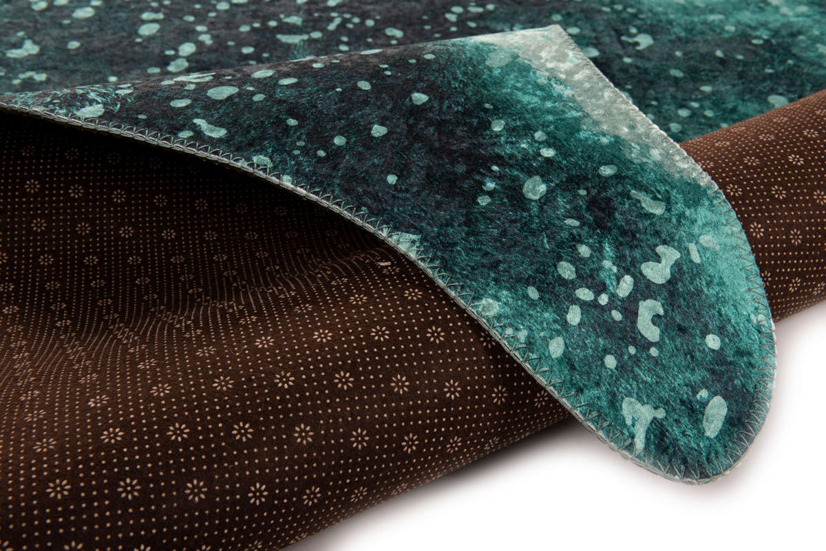 KUNSTFELLTEPPICH Bionda 130x170 cm - Petrol, Textil (130/170cm) - Gino Falcone
