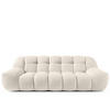 EINZELSOFA VENA Bouclé, Weiß - Weiß, Holz/Textil (225/72/105cm) - KONSIMO®
