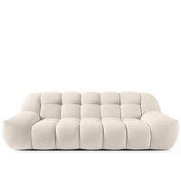 EINZELSOFA VENA Bouclé, Weiß - Weiß, Holz/Textil (225/72/105cm) - KONSIMO®