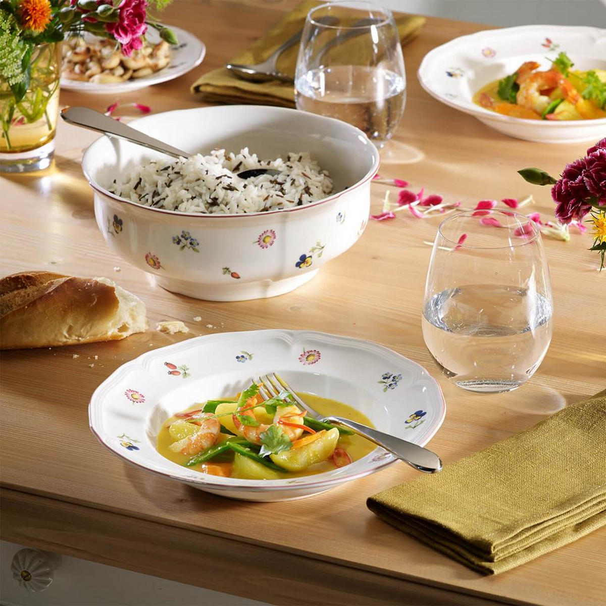 SUPPENTELLER Petite Fleur weiß ø 22,8 cm 6er Set - Weiß, Keramik (22.8cm) - Villeroy & Boch