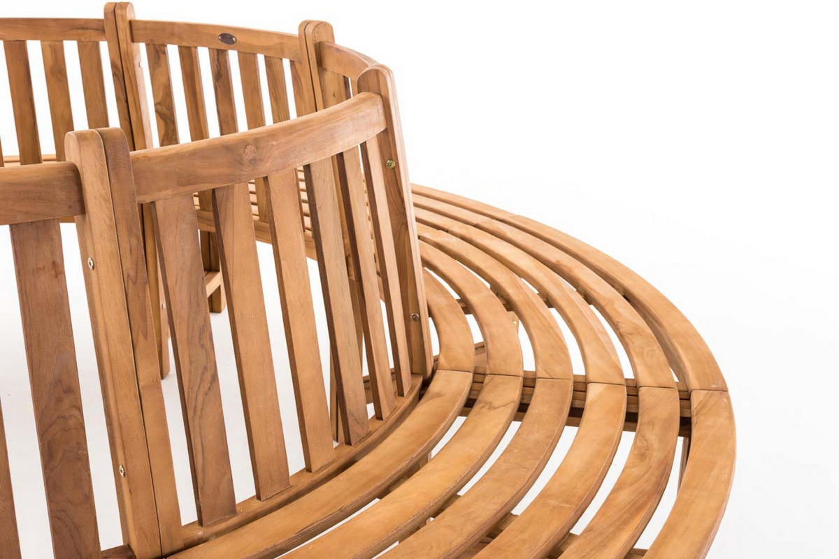 BAUMBANK Nova rund 250 cm teak - Braun, Holz (250/92/250cm) - TPFGarden