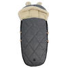KINDERWAGENFUSSSACK XL EARS WOOL, anthracite melange - Grau, Naturmaterialien (43/93cm) - Kaiserbaby