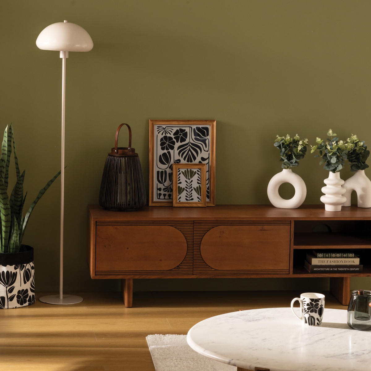 STEHLAMPE Pilz Savio 140 cm - Beige, Metall (28/28/140cm) - Atmosphera Createur d´interieur