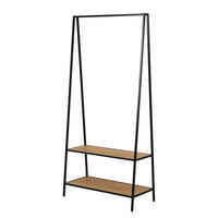 GARDEROBE - Wildeiche, Holzwerkstoff/Metall (77/165/37cm) - home24