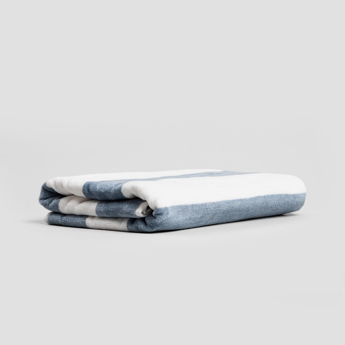 BADETUCH Lawena weiß-blau 70/130 cm - Blau, Textil (70/130cm) - Homla