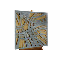 METALLBILD Gold 80/80 cm - Silberfarben/Goldfarben, Metall (3/80cm) - KUNSTLOFT