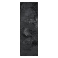 KUNSTFELL-TEPPICH Dave Anthrazit 80x240 cm - Anthrazit, Textil (80/240cm) - benuta Nest