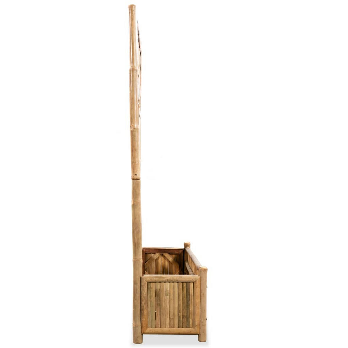 HOCHBEET mit Spalier Bambus 70 cm - Braun, Holz (70/135/30cm) - furnicato