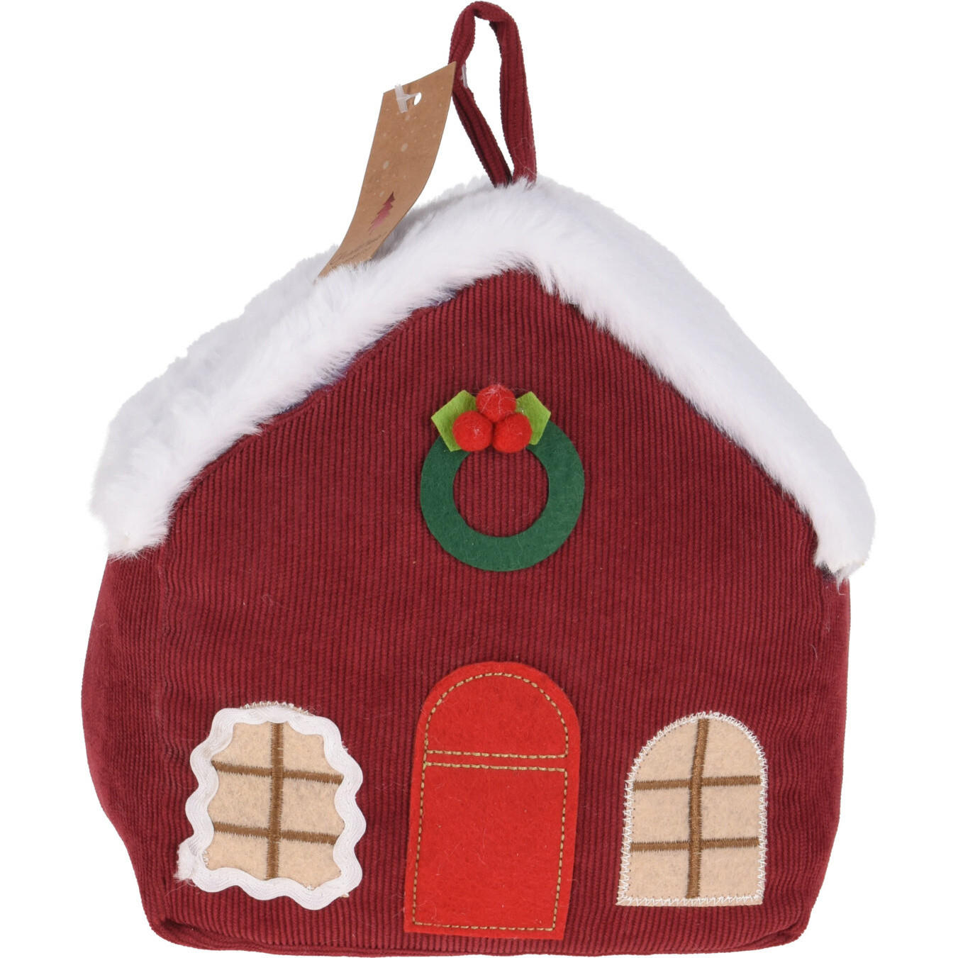 TÜRSTOPPER Haus des Weihnachtsmanns - Rot, Textil (13/20cm) - Home Styling Collection
