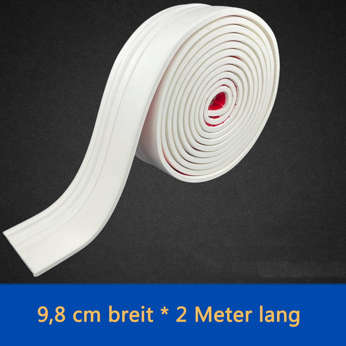 SOCKELLEISTE Selbstklebend Kantenschutz Länge 2 cm, Breite 9.8 cm - Weiß, Kunststoff (200/9.8/9.8cm) - Kaket