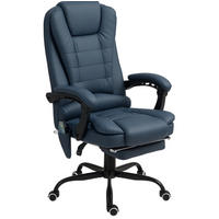 BÜROSESSEL mit Massagefunktion 67 x 67 x 111-121 cm Blau - Blau, Kunststoff (67/121/67cm) - Meubliv