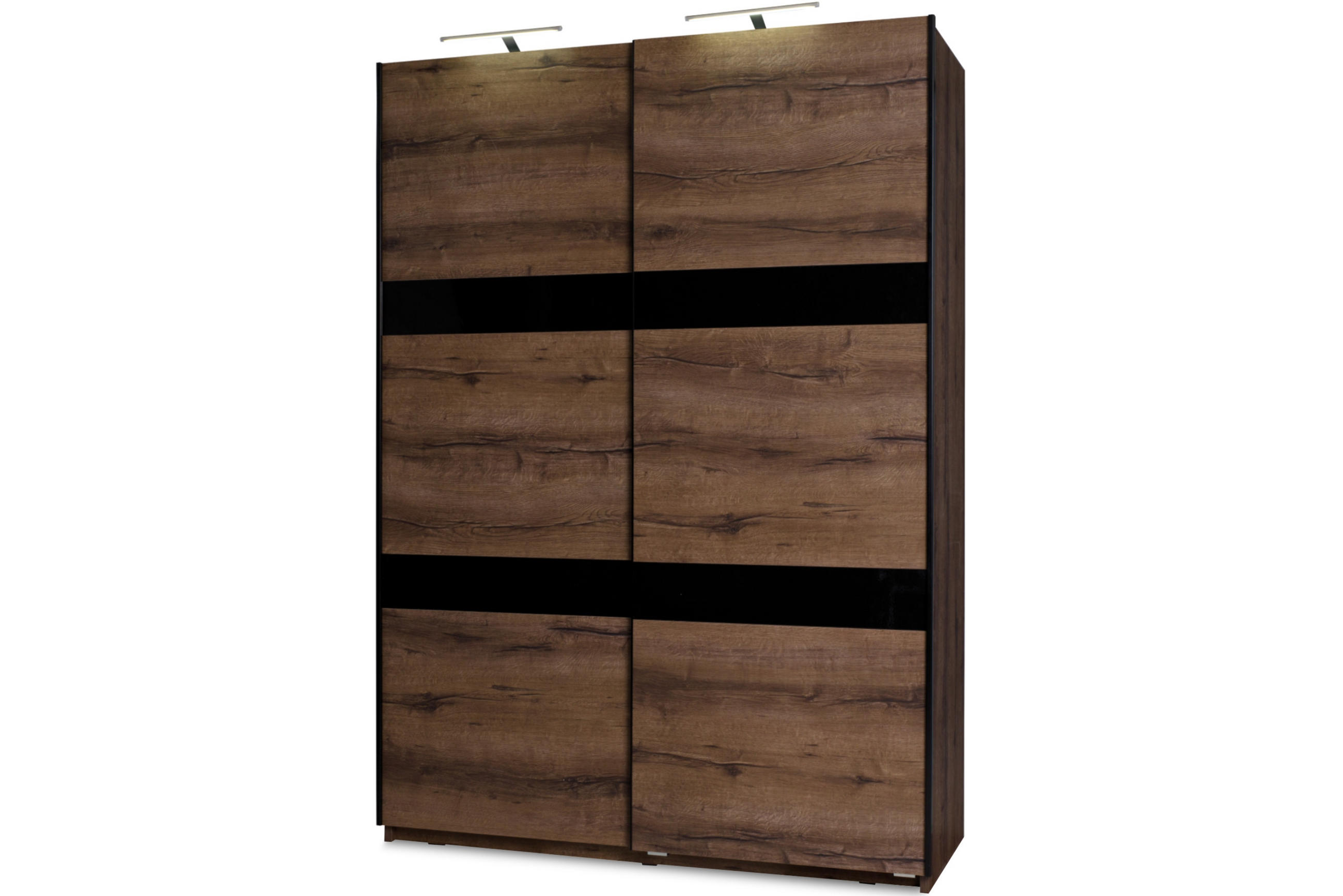 KLEIDERSCHRANK MERO mit Türen und Einlegeböden, Dunkelbraun - Dunkelbraun, Holzwerkstoff (150/215/69cm) - KONSIMO®