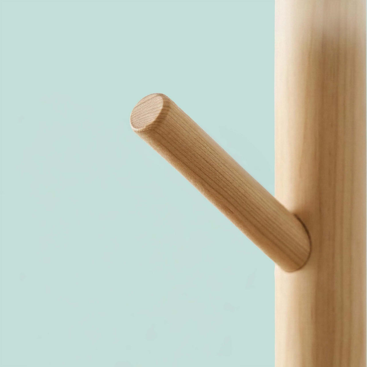 GARDEROBENSTÄNDER Natur Kiefernholz 8 Haken 175 cm - Hellbraun, Holz (50/175/50cm) - Relaxdays