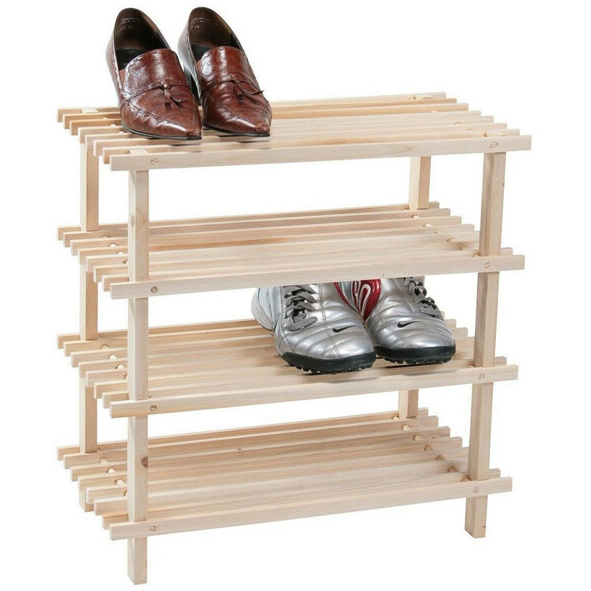 SCHUHREGAL Schuhschrank Fsc 26/52/54 cm - Beige, Holz (52/54/26cm) - Kesper