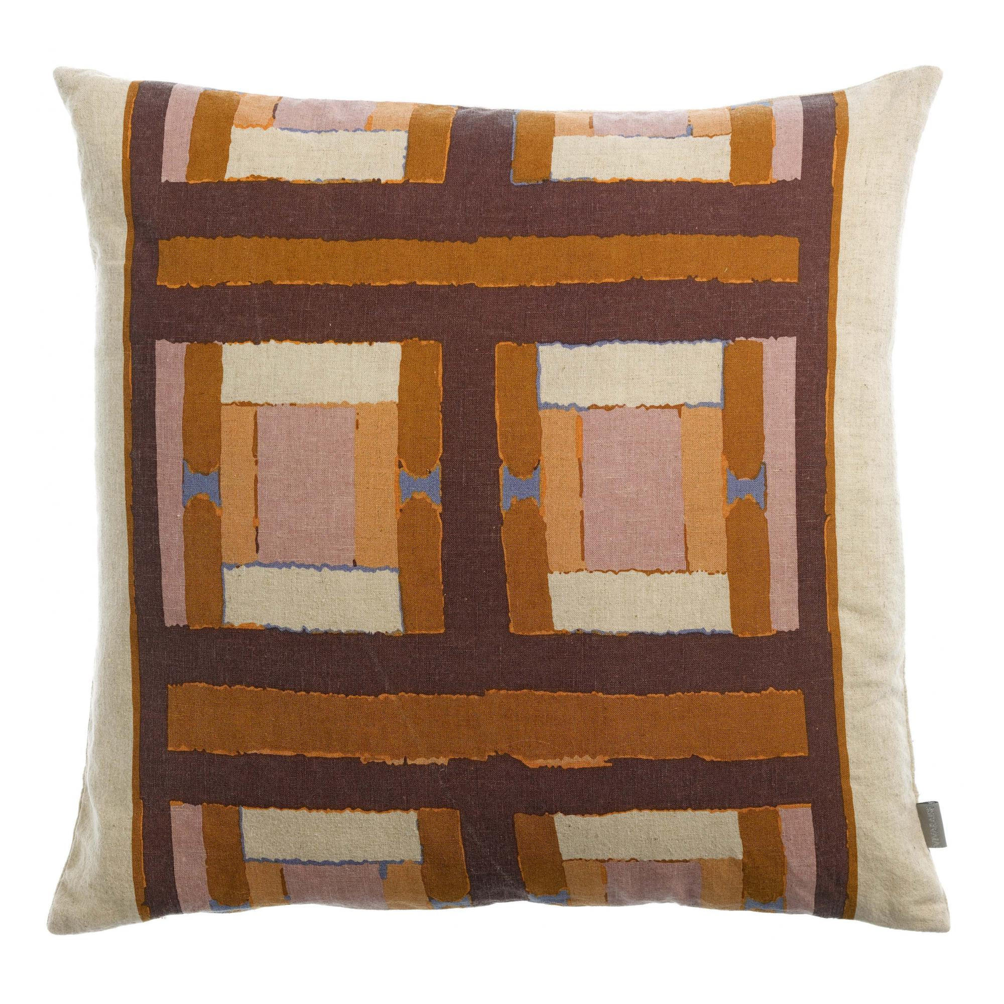 BEDRUCKTES KISSEN Taho kupferbraun 45 x 45 cm - Dunkelorange, Textil (45/45cm) - Vivaraise