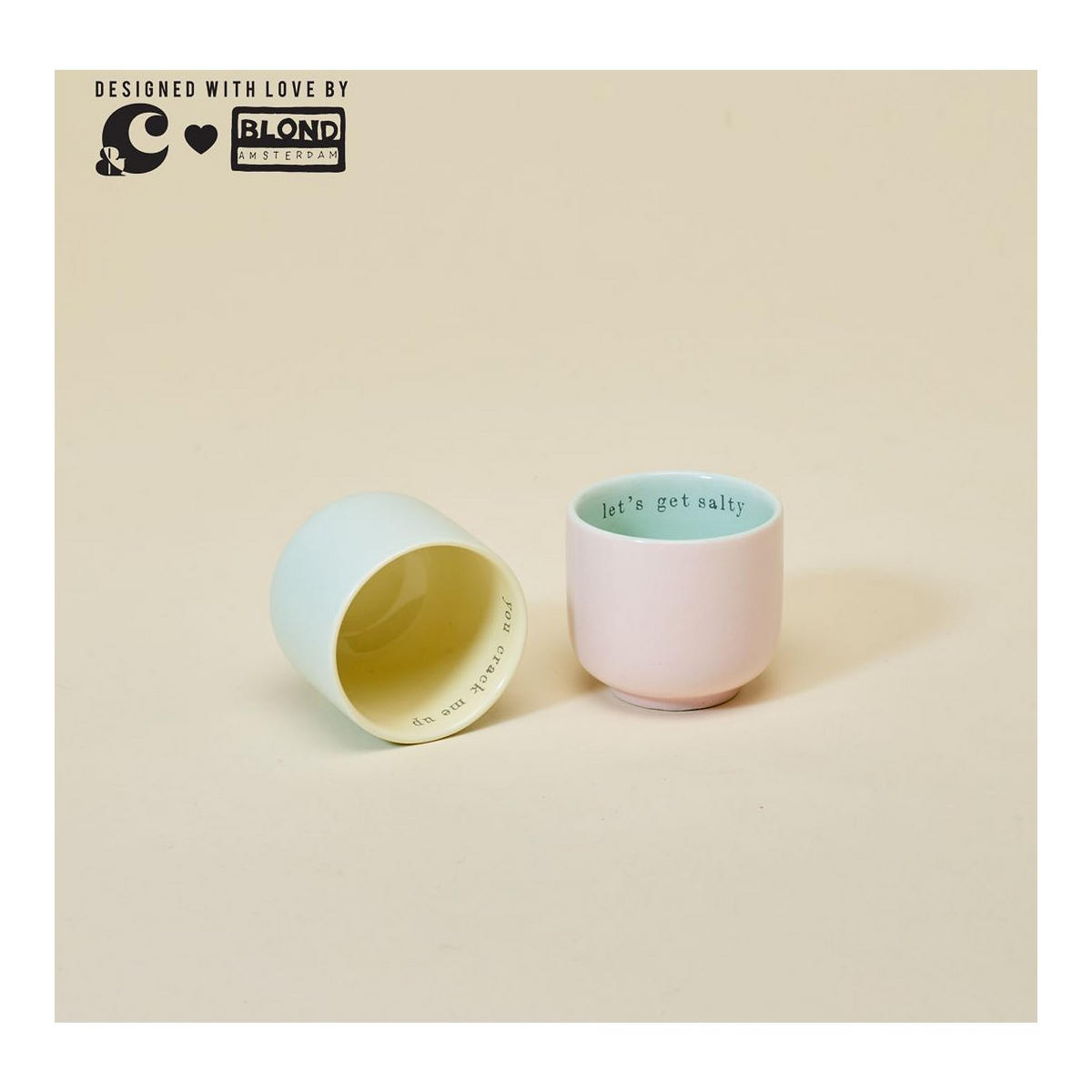 EIERBECHER Lass uns frech werden in Rosa - 5 x 4,5cm - Pink, Keramik (5.1/6.2/5.1cm) - Blond Amsterdam