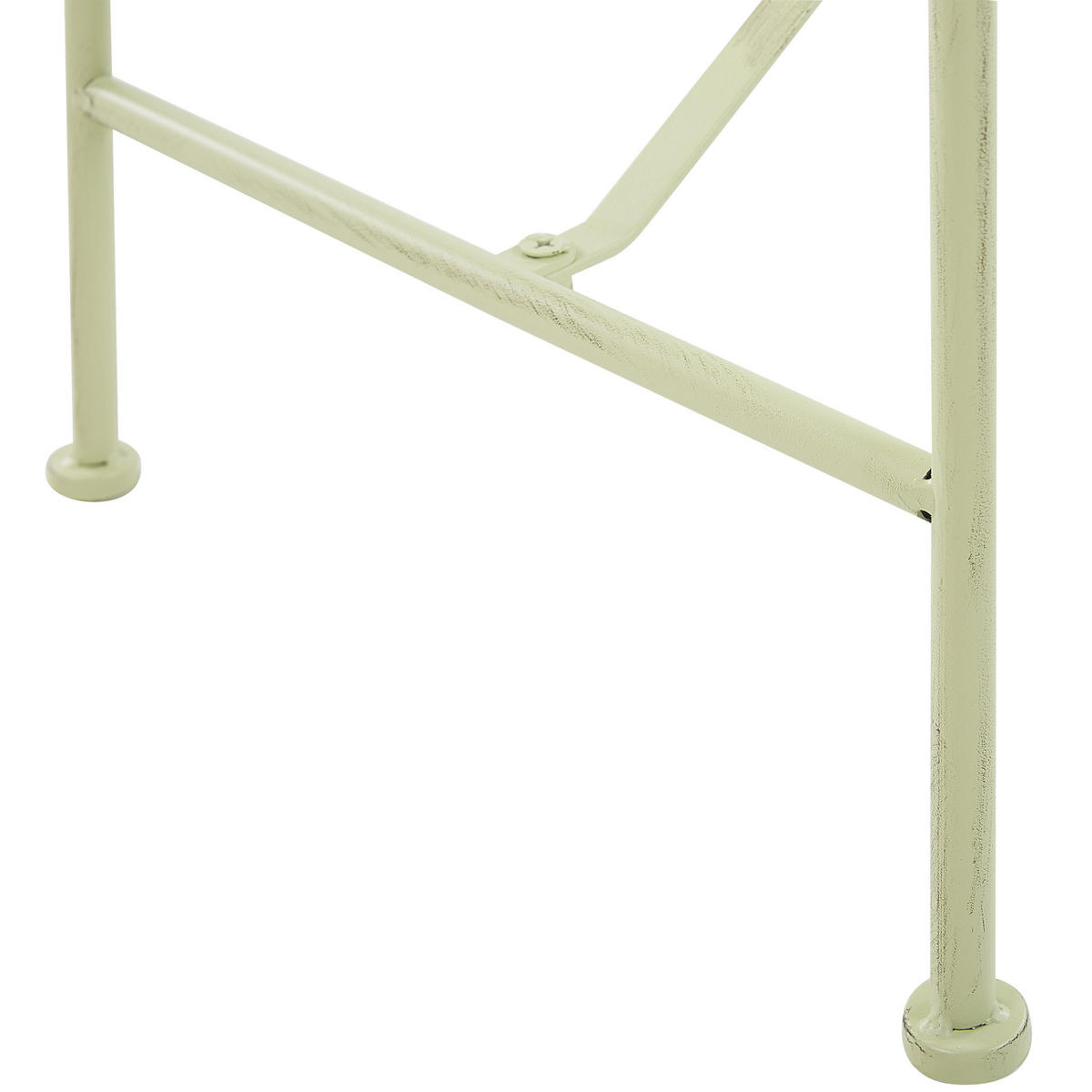 GARTENBANK Metall hellgrün 130 cm Milazzo - Grün, Metall (130/94/45cm) - Beliani