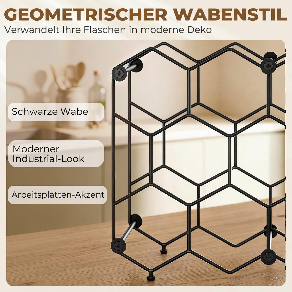 WEINREGAL Metall Schwarz - Schwarz, Metall (15.5/31/43cm) - HOMCOM