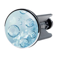 WASCHBECKENSTÖPSEL Bubbles - Blau, Kunststoff/Metall (4/7/7cm) - Sanilo