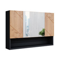 BADSPIEGELSCHRANK Irma Anthrazit 80.1 x 55 cm - Anthrazit/Eiche Wotan, Holzwerkstoff (80.1/55/17cm) - Vicco