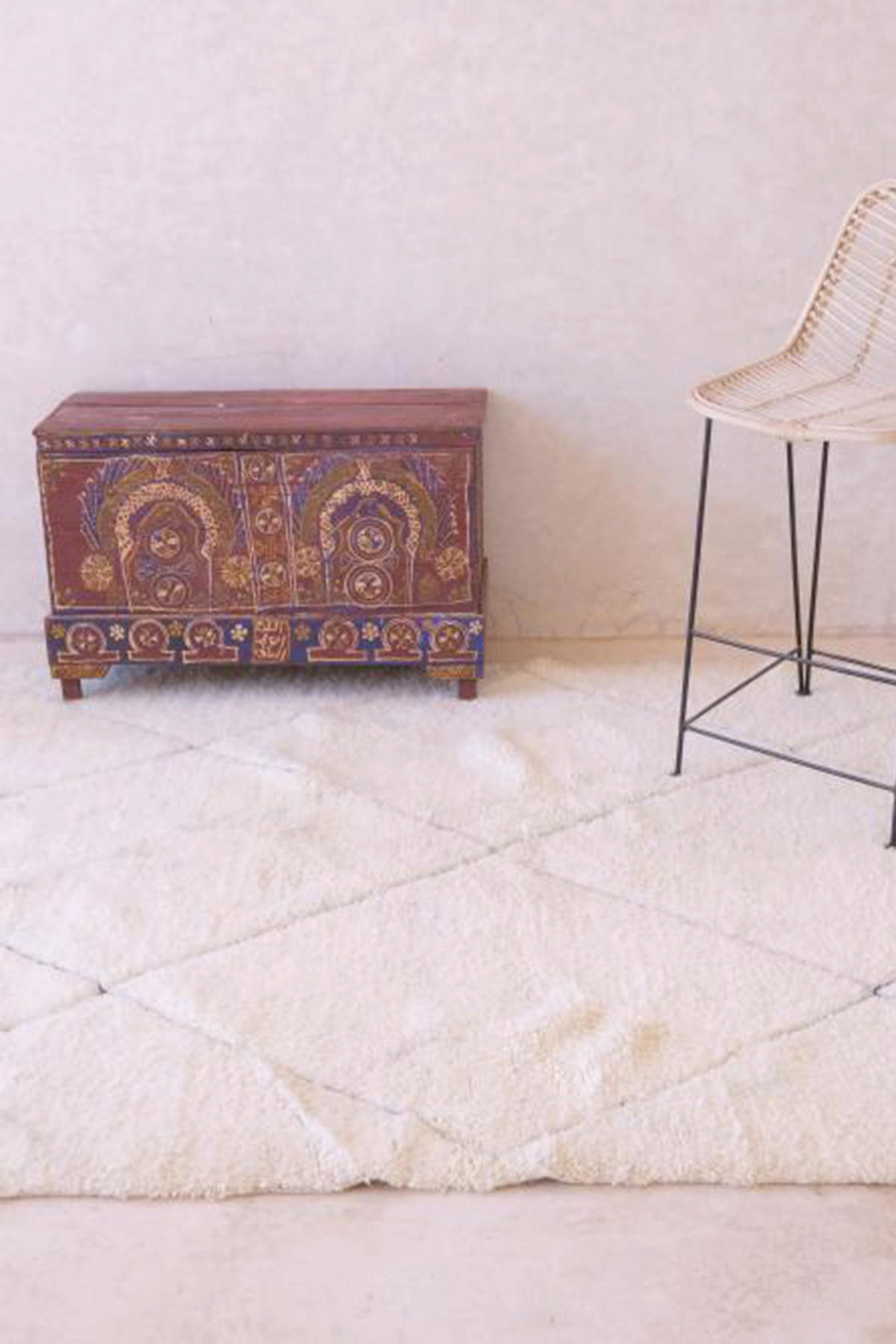 BERBERTEPPICH aus reiner Wolle 155x 216 cm - Weiß, Naturmaterialien (155/216cm) - AFK Living