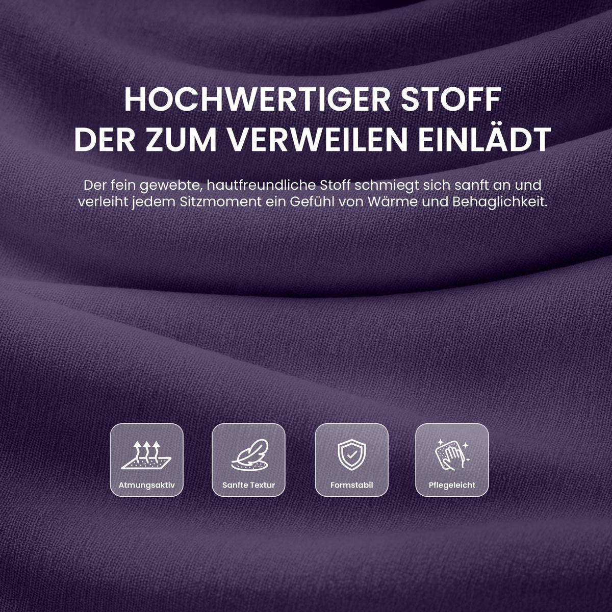 BARHOCKER Stoff Lila - Eukalyptusholzfarben/Lila, Holz/Textil (55/99/46cm) - CLP