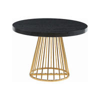 AUSZIEHBARER Tisch - 2 Personen, 4 Personen, 6 Personen, 8 Personen, 10 Personen, 12 Personen - Holz, Platte - Schwarz, Goldfarben - - Mooreichefarben/Goldfarben, Holz (110/260/76cm) - Vente-Unique
