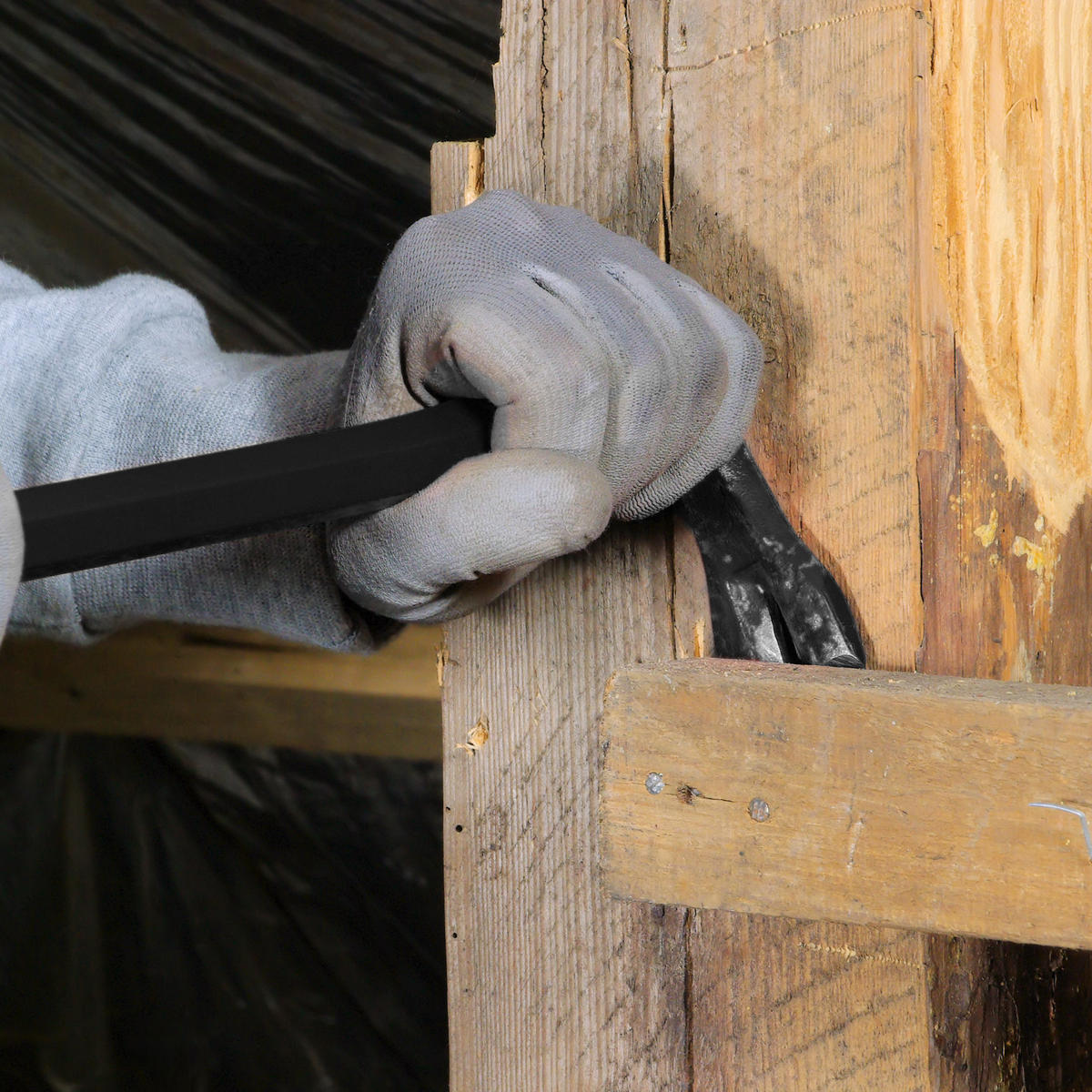 BRECHEISEN Set - Schwarz, Metall (2.5/58/4cm) - Relaxdays