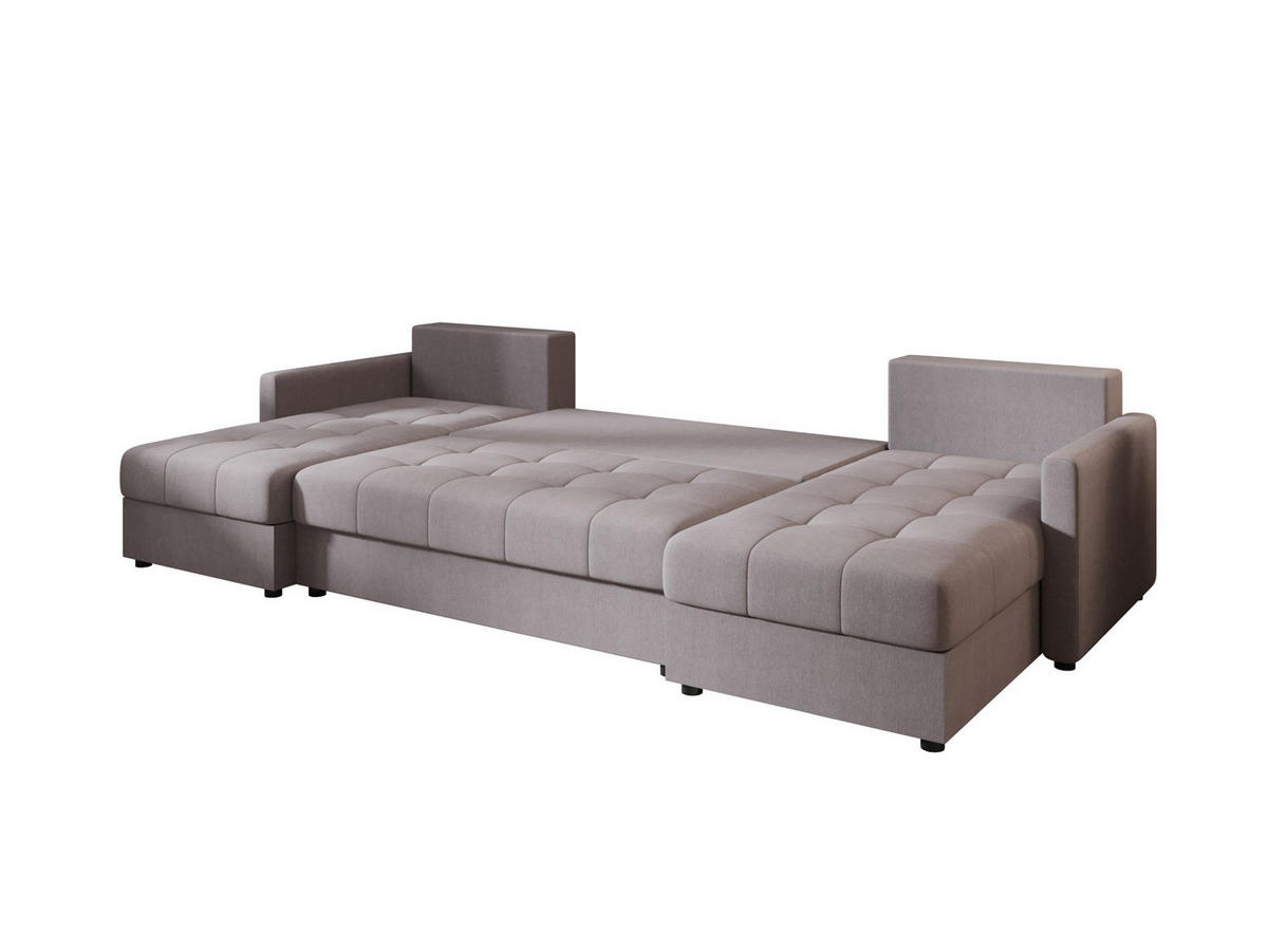 ECKSOFA MOS U BIS Cosmic 160 mit Schlaffunktion - Grau, Textil (285/85/140cm) - Bedante