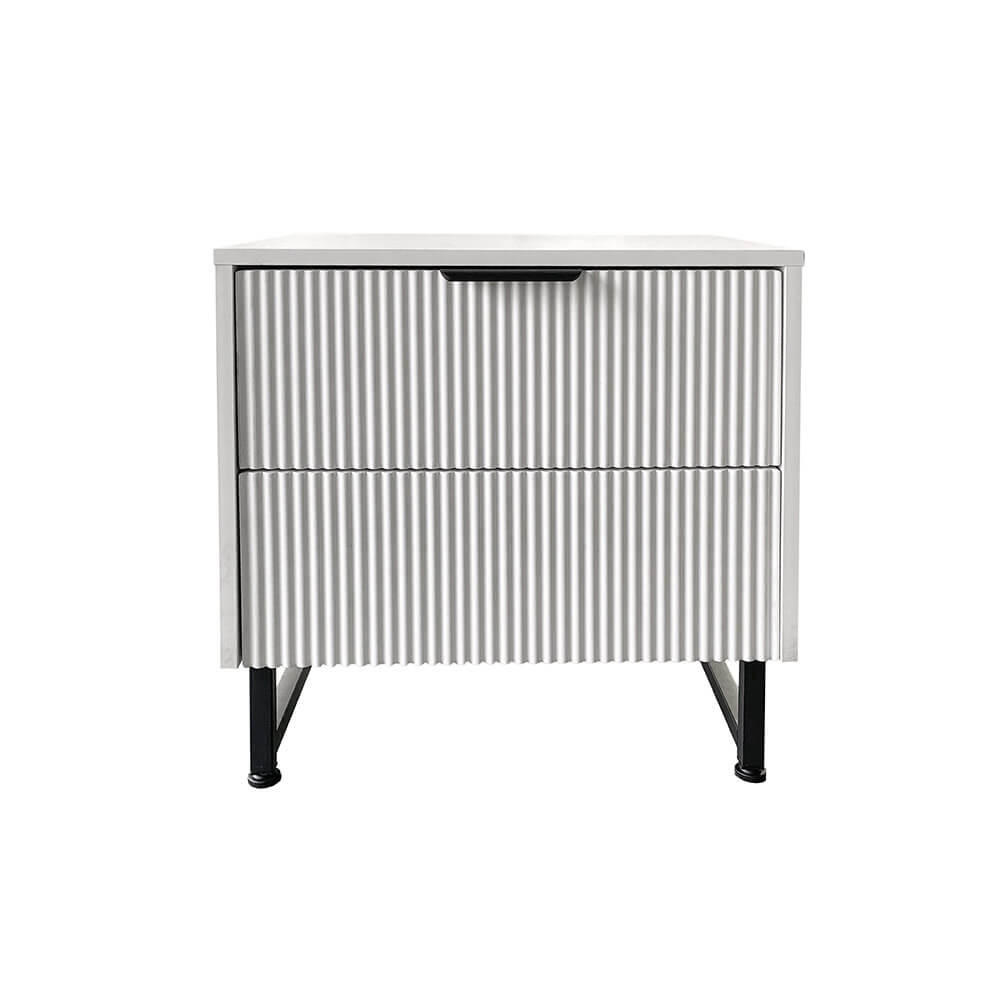NACHTTISCH NYLA Weiß - 45 x 61 cm - Weiß, Holzwerkstoff (45/61/39cm) - Home Deluxe