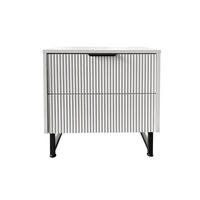 NACHTTISCH NYLA Weiß - 45 x 61 cm - Weiß, Holzwerkstoff (45/61/39cm) - Home Deluxe