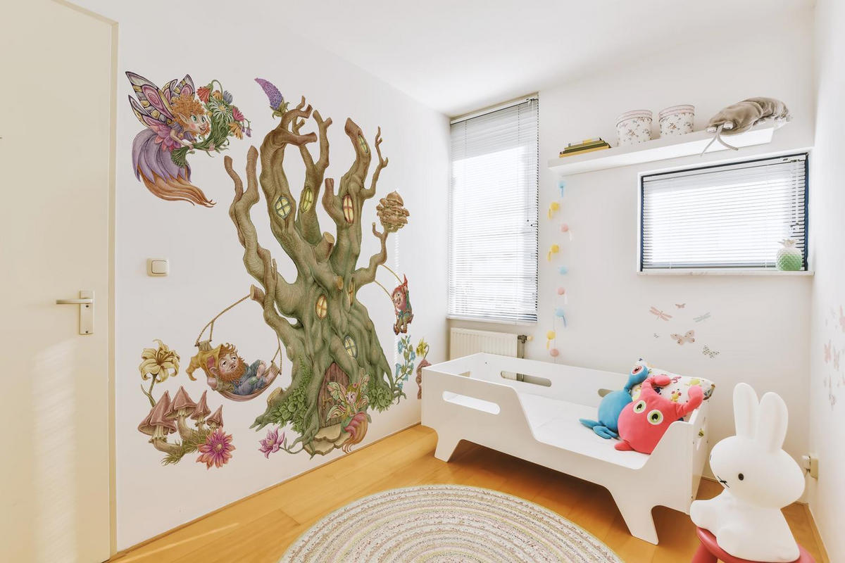 WANDAUFKLEBER 130x209cm - Feenwald - Multicolor, Kunststoff (130/209/0.1cm) - Wallfluent