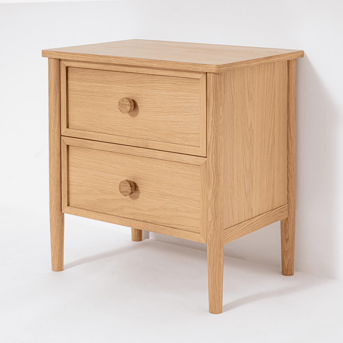 NACHTTISCH Rose, Eiche - Beige, Holz (58/60/40cm) - WOODEK