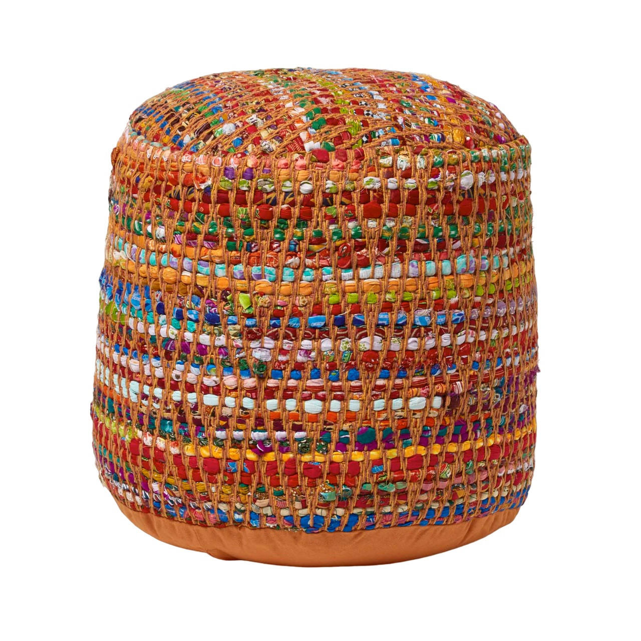 SITZPOUF rund, bunt gemustert 40/40/45 cm - Multicolor, Textil (45/40/45cm) - Homescapes