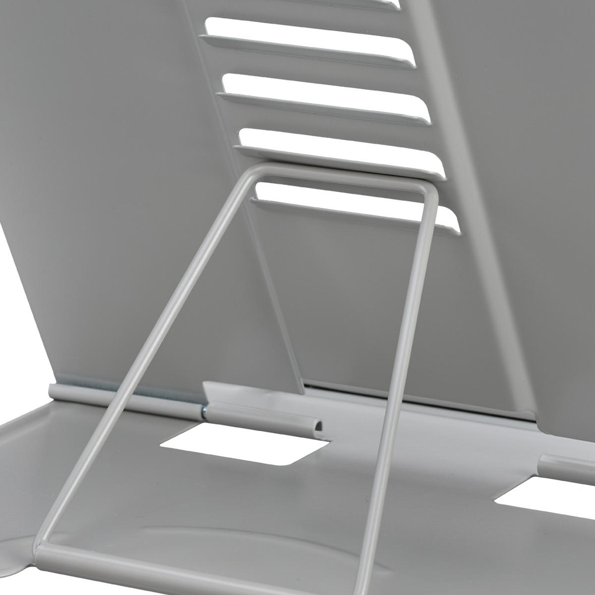 2xBUCHSTÄNDER - Grau, Metall (21/18/16.5cm) - Relaxdays