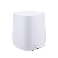 BAD-MÜLLEIMER - Weiß, Kunststoff/Metall (21.5/25/21.5cm) - Relaxdays