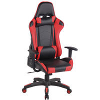 BÜROSTUHL Mirage, Kunstleder Schwarz/Rot - Rot, Kunststoff/Textil (65/138/50cm) - TPFLiving