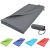 STRANDTUCH, 90x180 cm, 80% Polyester, 20% Polyamid, Grau - Anthrazit, Textil (90/180cm) - Zollner