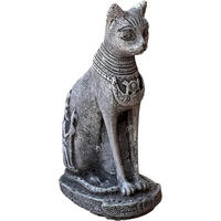 STEINFIGUR kleine Katze Bastet Göttin frostfest Steinguss - Grau, Stein (4/12/6cm) - stoneandstyle